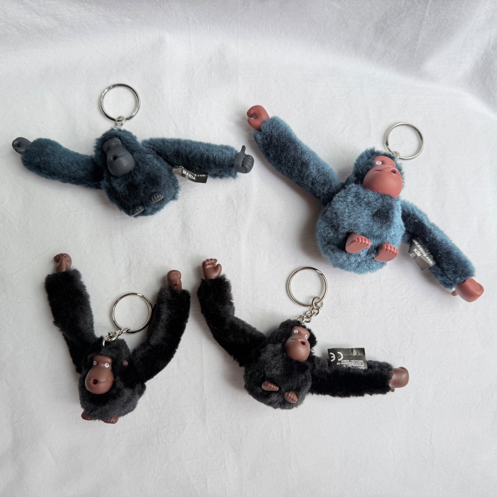Kipling Monkey Thumbsucker Keychain Charm Lot of 4 Maria Kim Caleb Lily